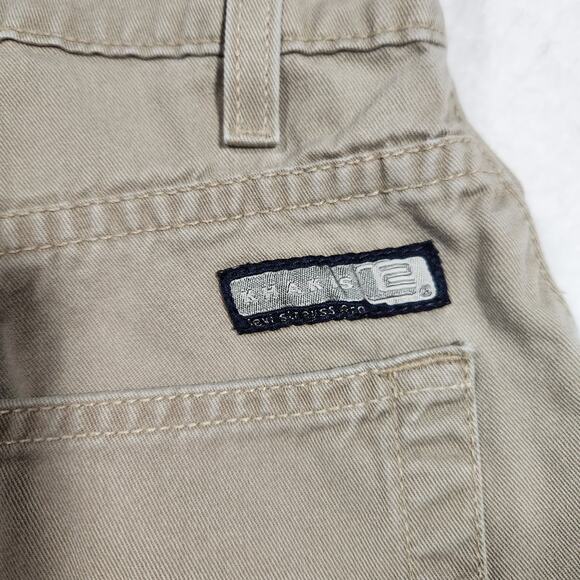 Vintage Levi's L2 Khaki Pants Men's 34x32 Baggy Loose 90s Y2K Skater 100% Cotton - Picture 7 of 13